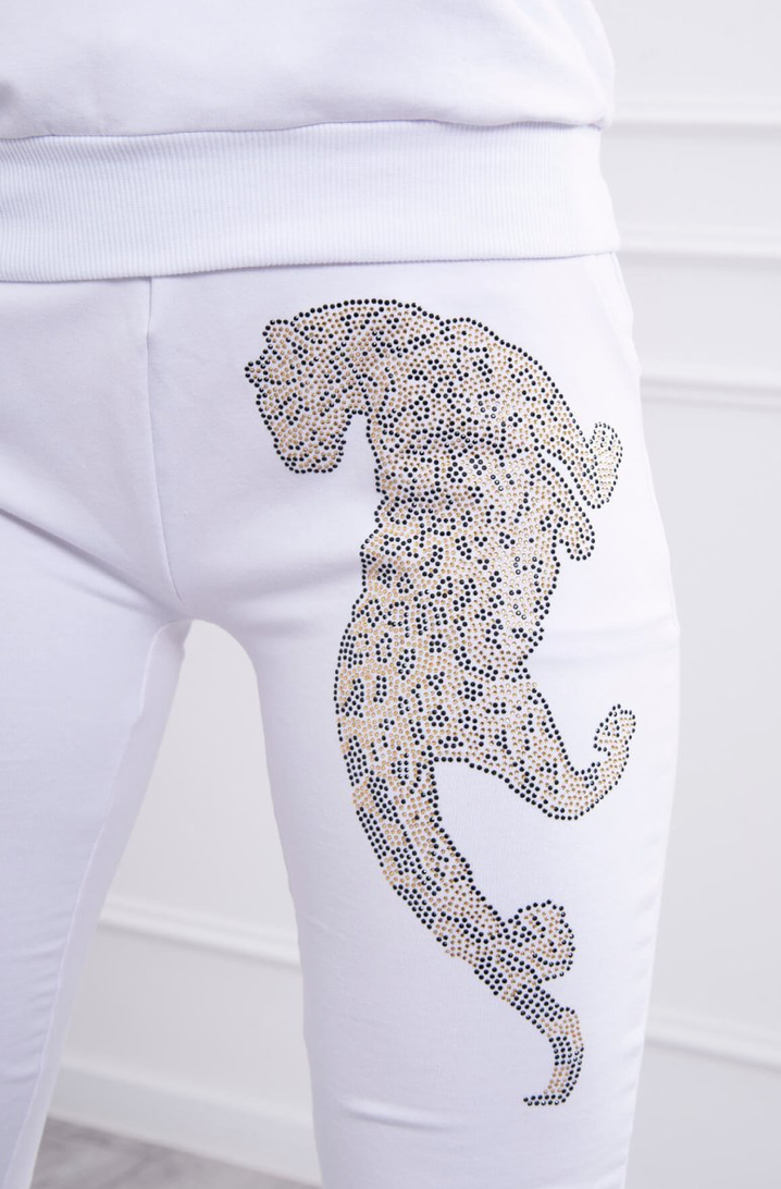 Bavlněný komplet Leopard - Bílá